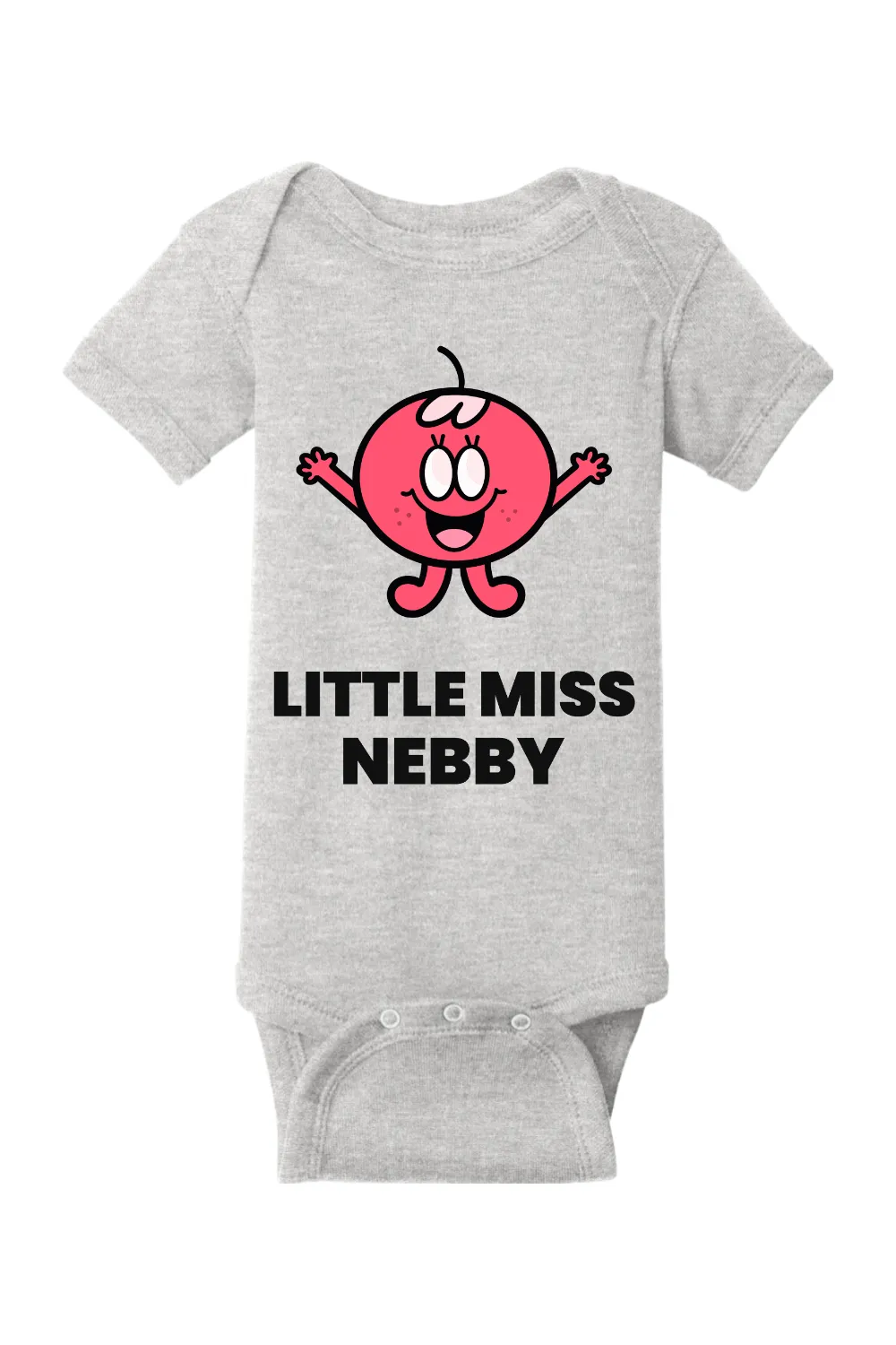 Little Miss Nebby - Infant Short Sleeve Baby Rib Bodysuit