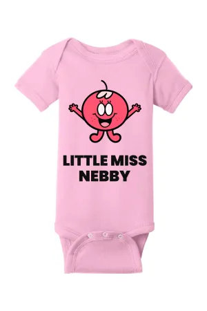 Little Miss Nebby - Infant Short Sleeve Baby Rib Bodysuit