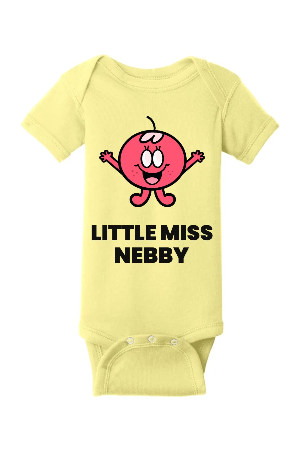 Little Miss Nebby - Infant Short Sleeve Baby Rib Bodysuit