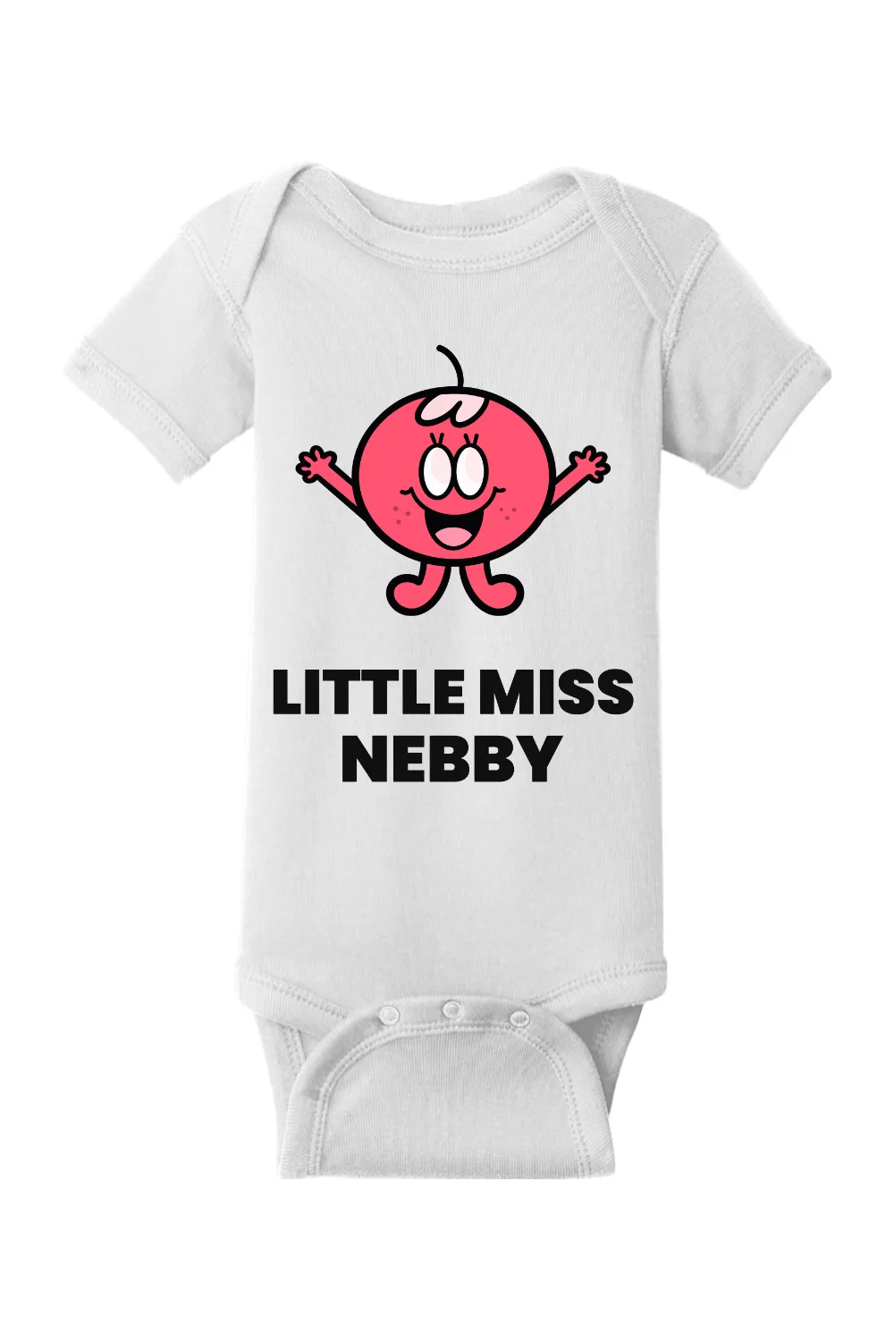 Little Miss Nebby - Infant Short Sleeve Baby Rib Bodysuit