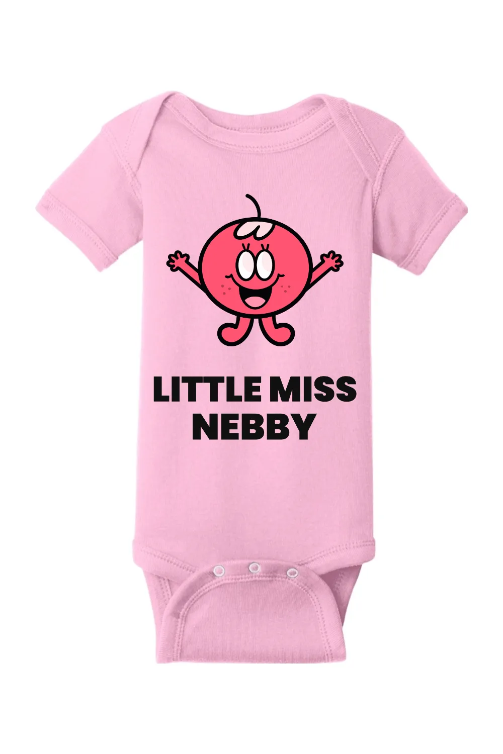 Little Miss Nebby - Infant Short Sleeve Baby Rib Bodysuit