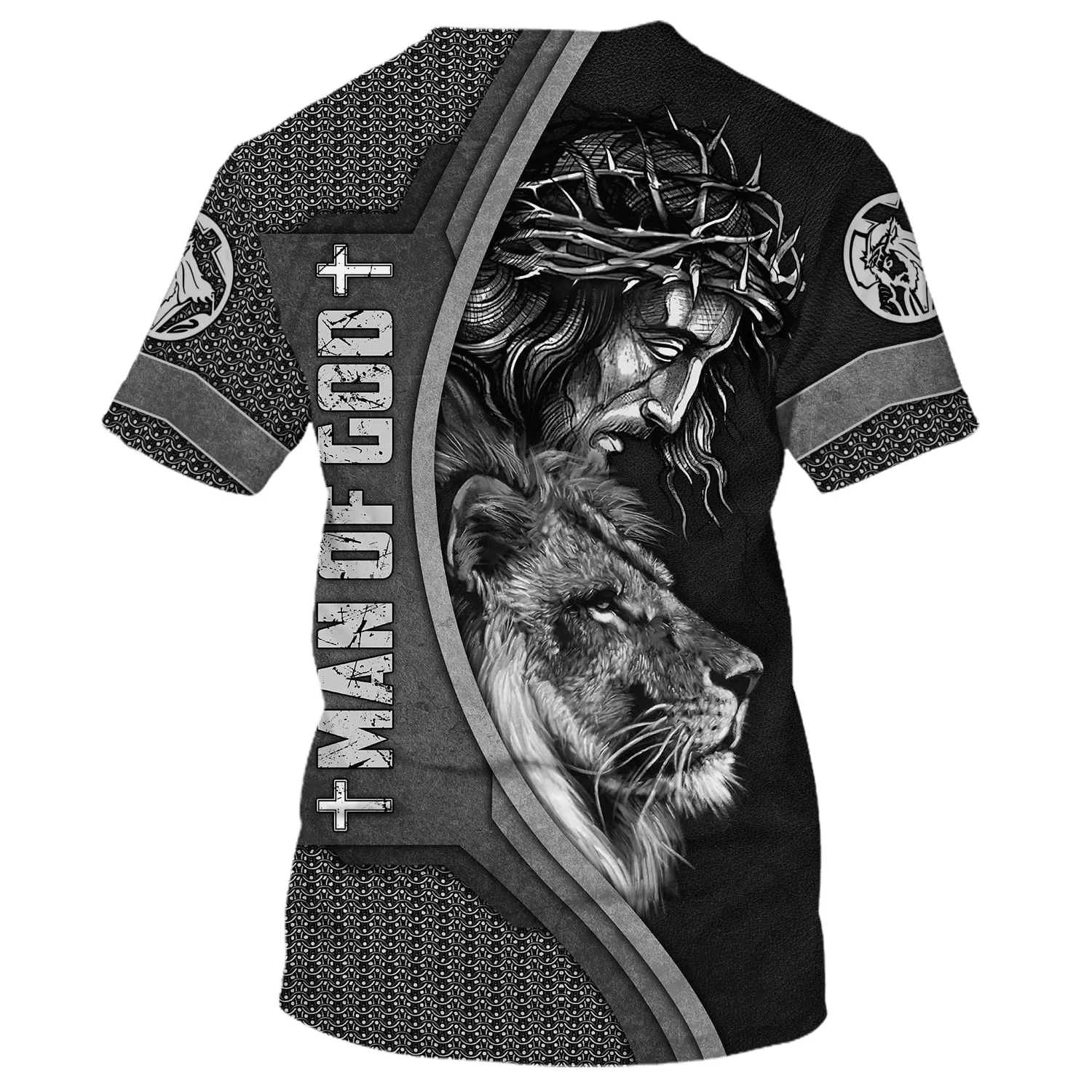 Man Of God Jesus And The Lion Of Judah 3d T-Shirts - Christian Shirts For Men&Women