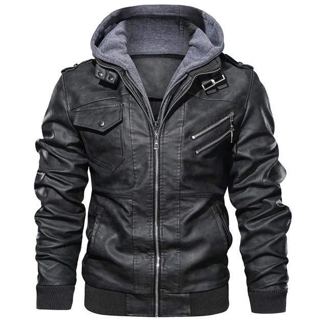 Men PU Military Jacket Casual Army Fitness Leather Coats Bomber Anti-Leather Jackets European size Dropshipping