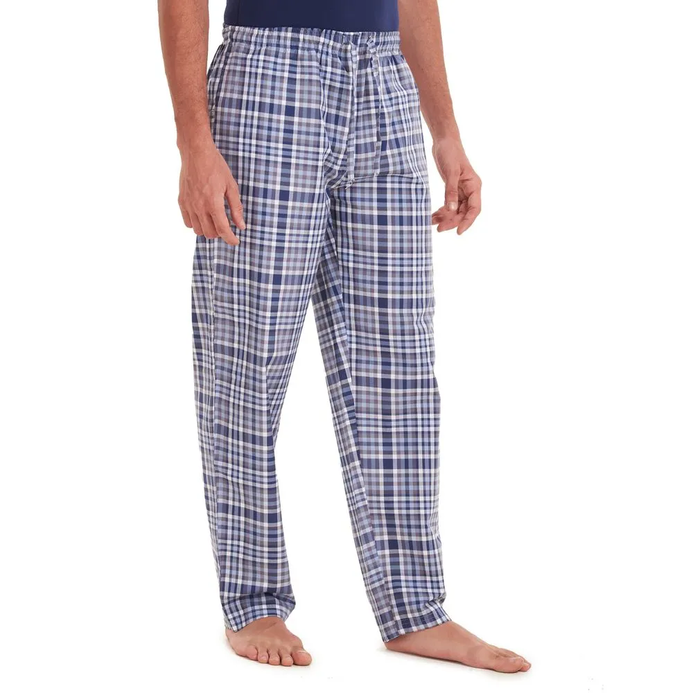 Men summer pants Indigo x Grey checkered pants