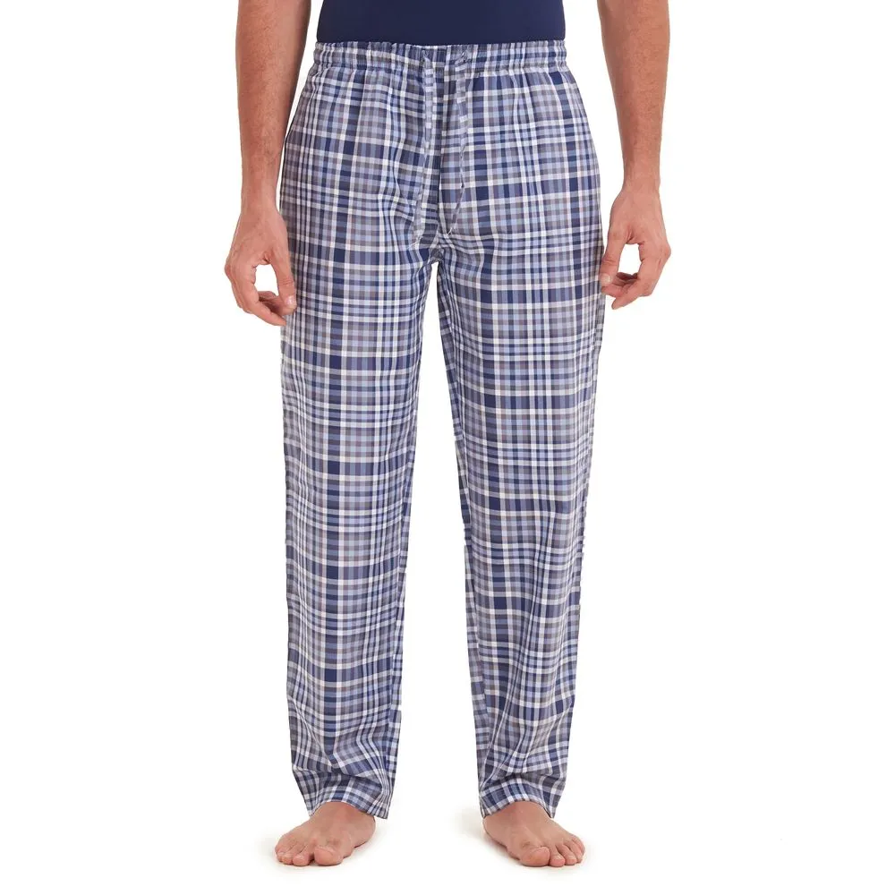 Men summer pants Indigo x Grey checkered pants