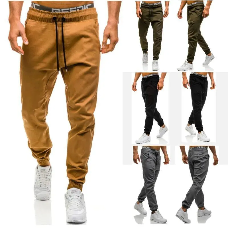 Men's Trousers Men's Pants Fitness Sweatpants Gyms Joggers Pants Workout Casual Army Green Pants