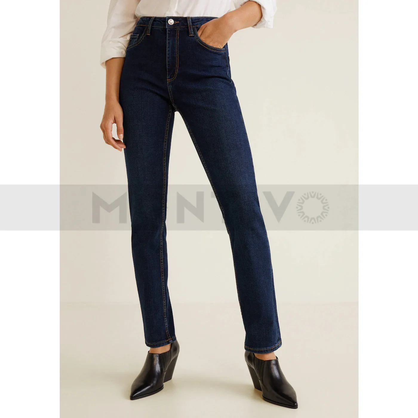 MNG Straight Dark Jeans