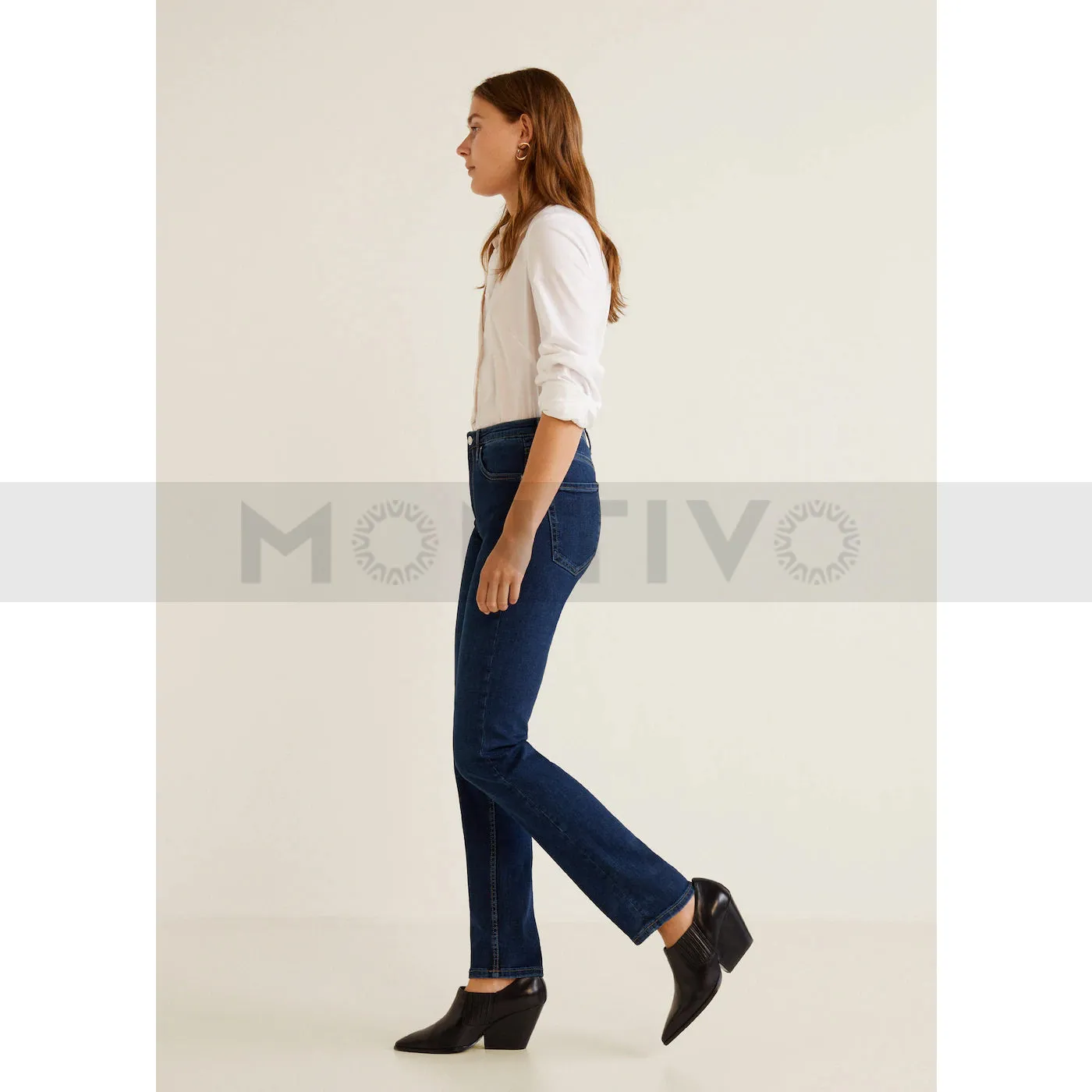 MNG Straight Dark Jeans