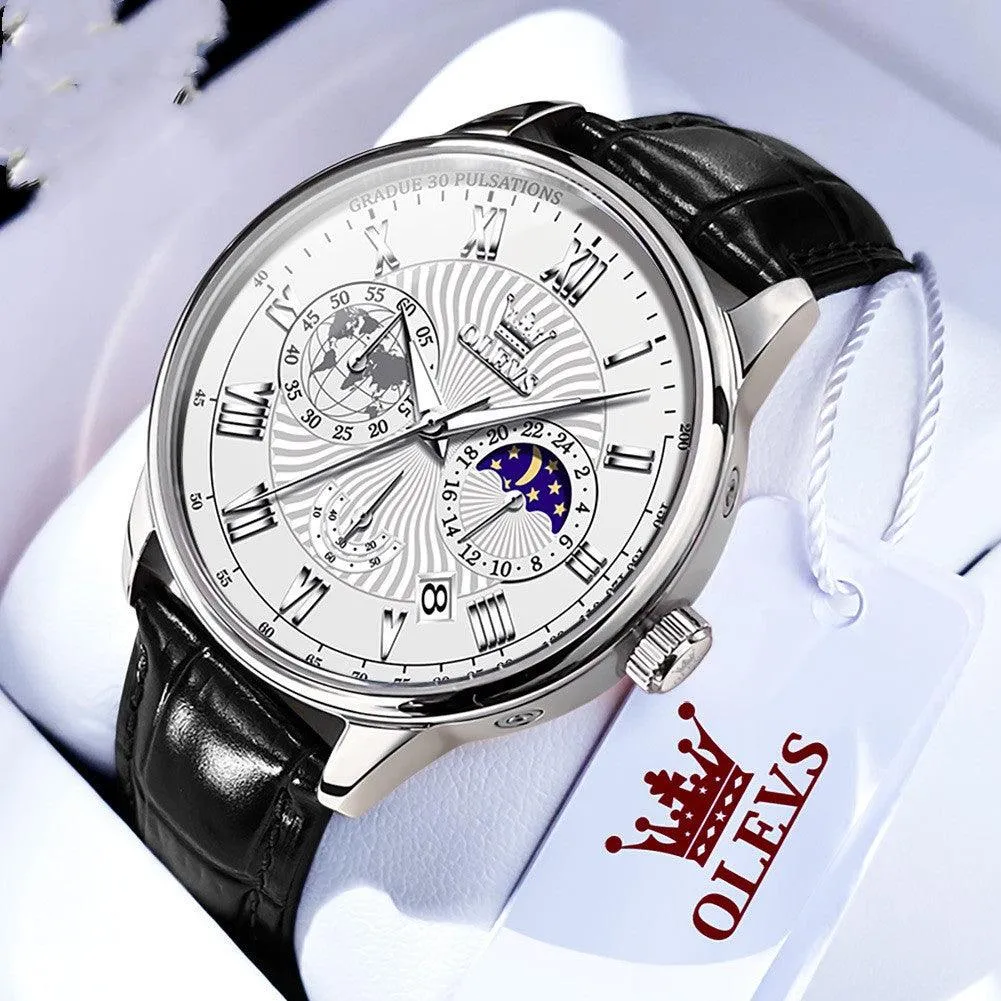 Multifunctional Business Quartz Watch Luminous Men