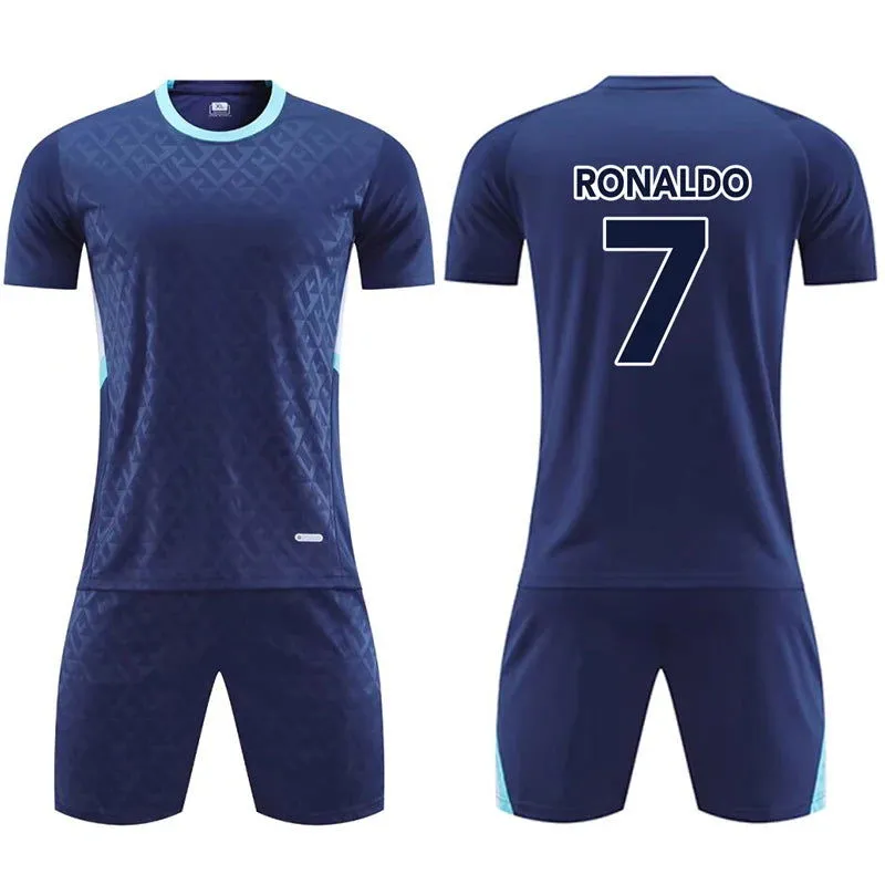 New girl Boys Soccer Jersey Football Kit Children Futbol Training Uniforms Suits Kids Running Tracksuit