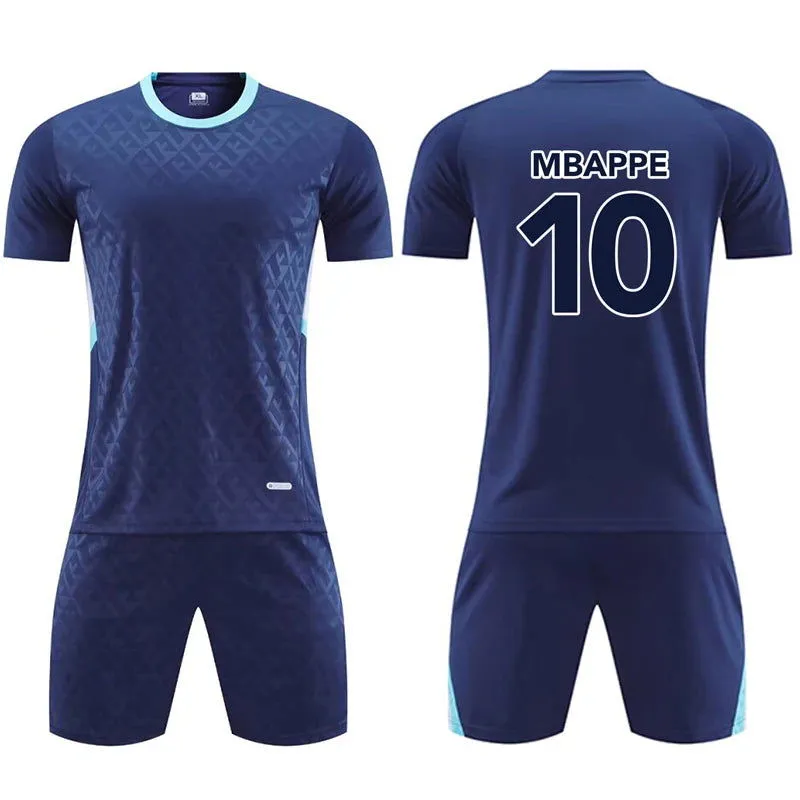 New girl Boys Soccer Jersey Football Kit Children Futbol Training Uniforms Suits Kids Running Tracksuit