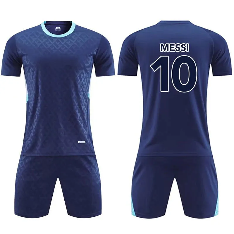 New girl Boys Soccer Jersey Football Kit Children Futbol Training Uniforms Suits Kids Running Tracksuit