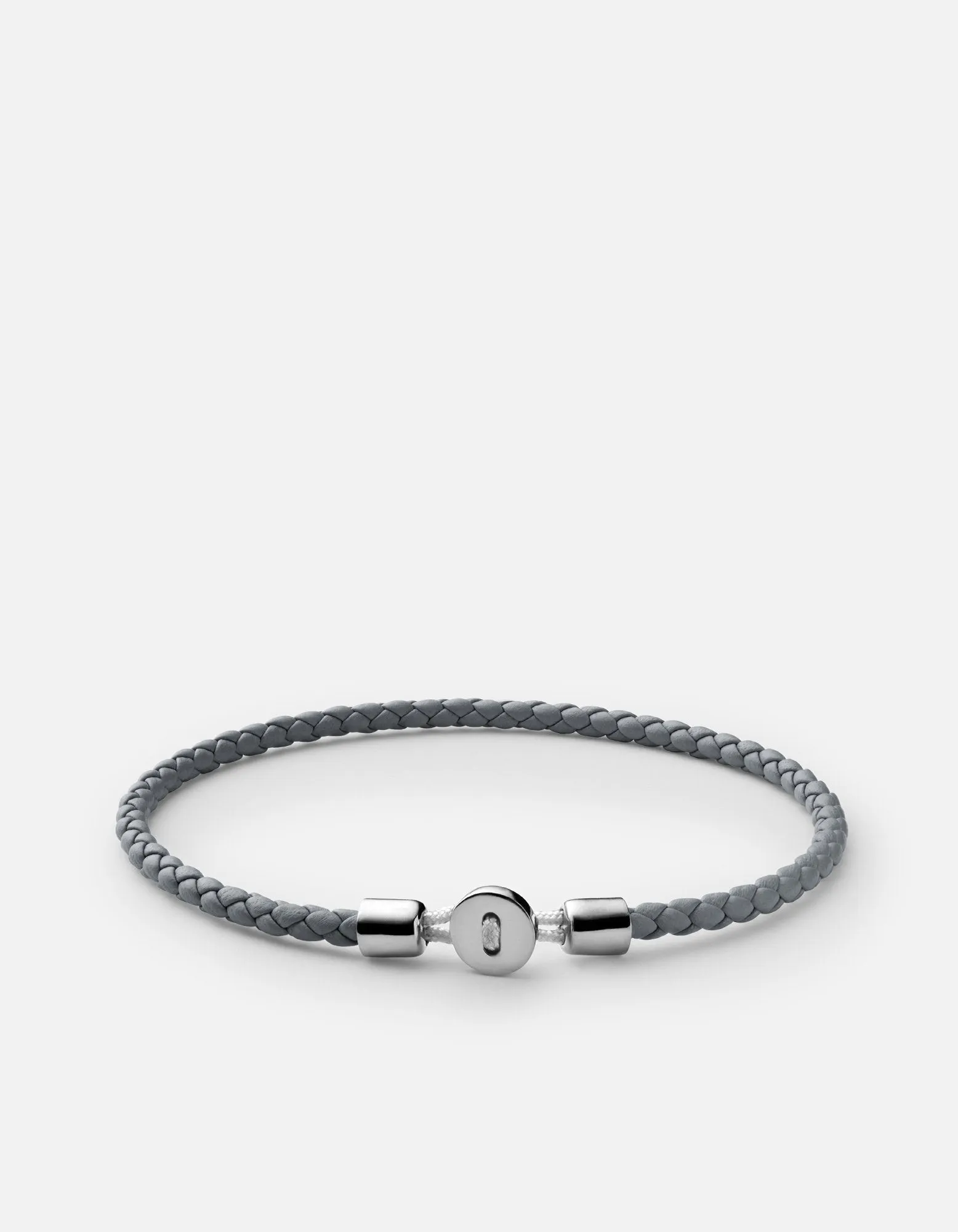 Nexus Leather Bracelet, Sterling Silver