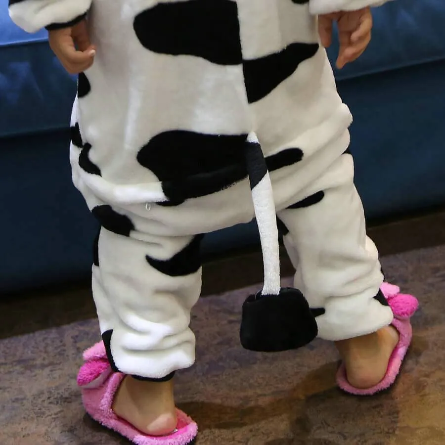 Onesies Hoodie Kids Cow Animal Costume Pajamas Kigurumi