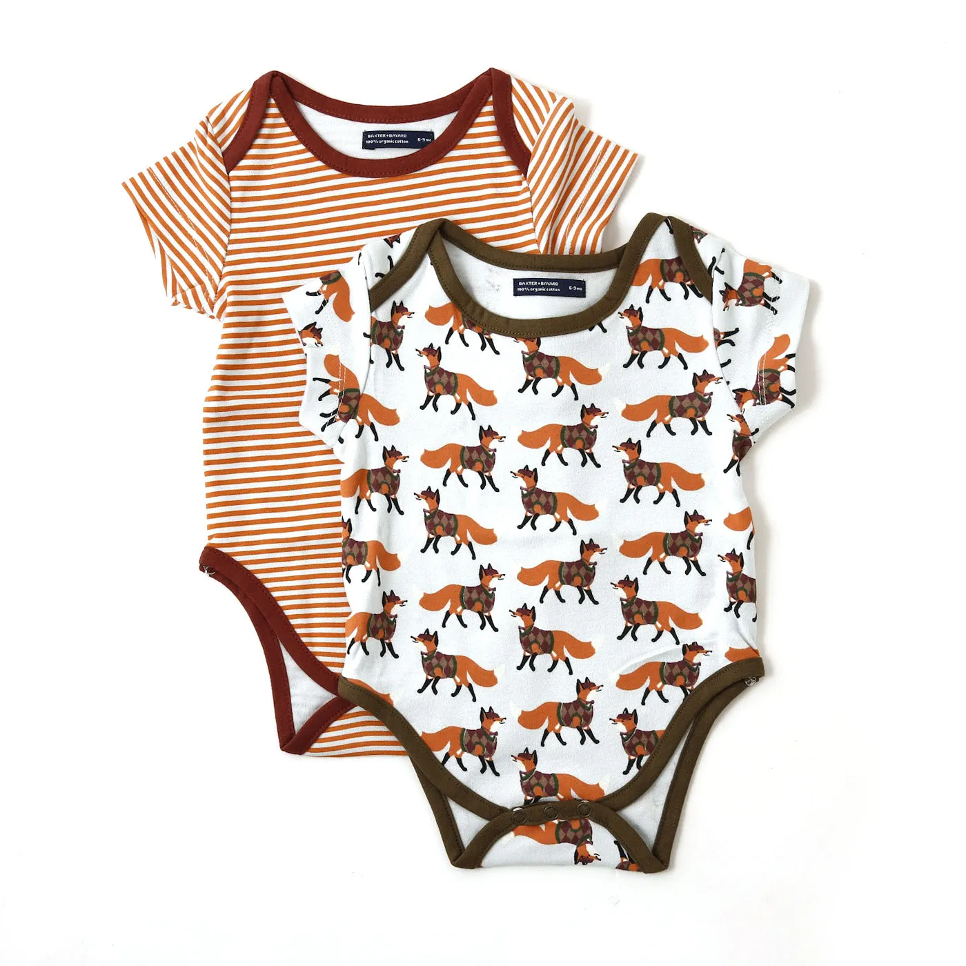 Organic Cotton Onesie (Pair) / Finnegan Fox