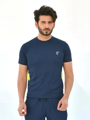 Performance 2.0 - T-Shirt - Navy Blue / Volt