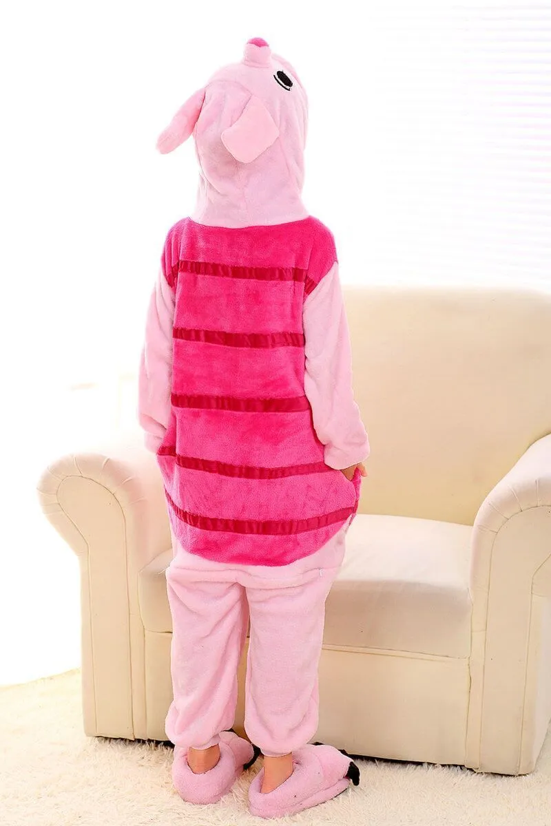 Piglet Pink Pig Kids Onesies Hoodie Pajamas Kigurumi Costume