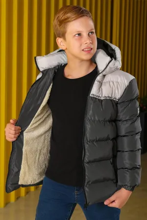 Pina Kids Boy's Grey Puffer Coat