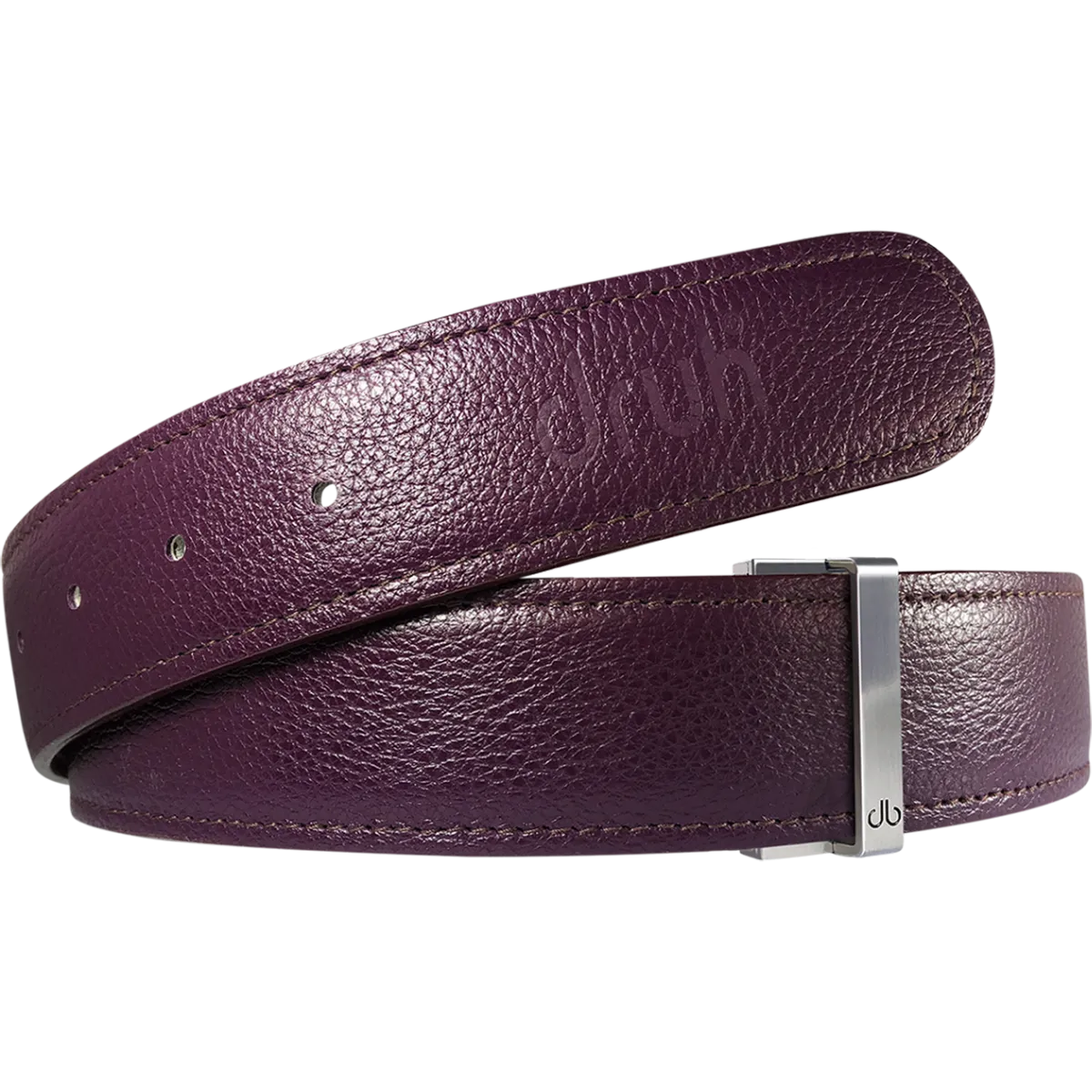 Purple Full Grain Texture Leather Belt