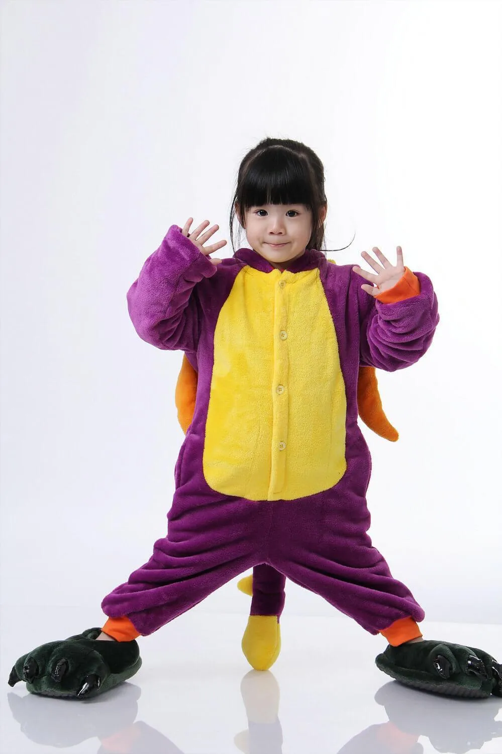 Purple Spyro The Dragon Kids Kigurumi Onesies Hoodie Pajamas