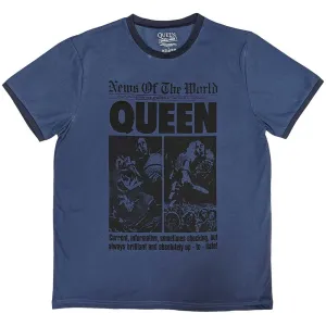 Queen Unisex Ringer T-Shirt: News of the World 40th Front Page