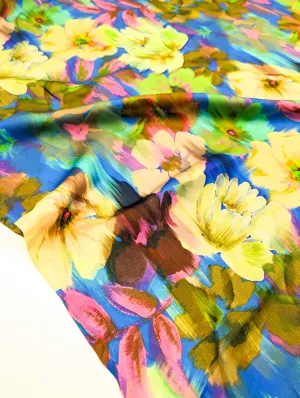 Rayon Challis - Blurred Florals