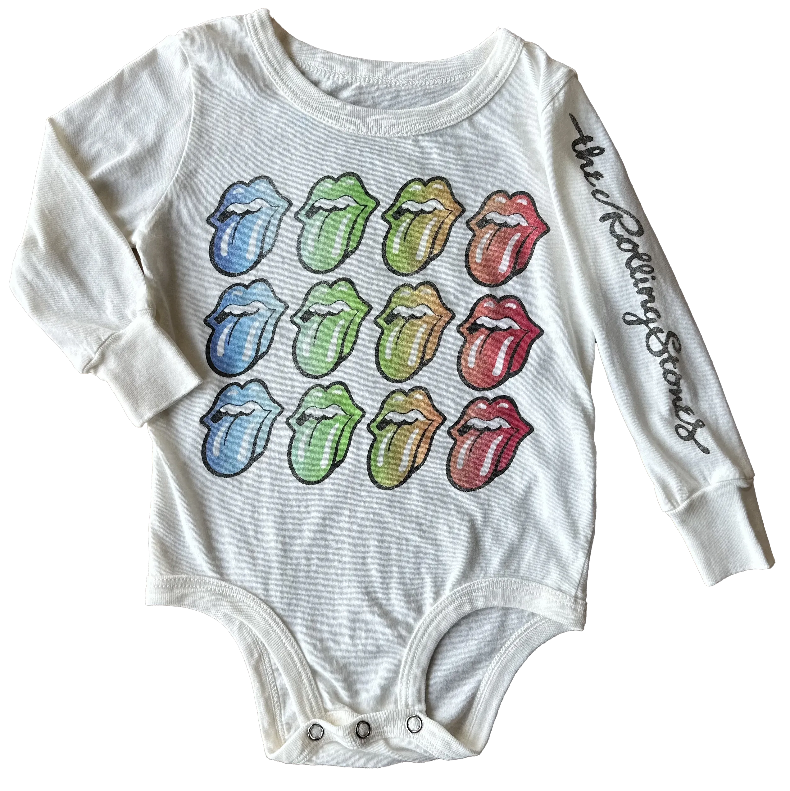 Rolling Stones Rainbow Tongues Onesie