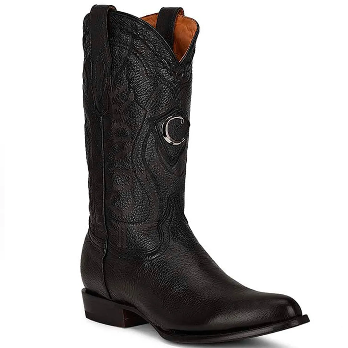 Round Toe Deer Cowboy Boot