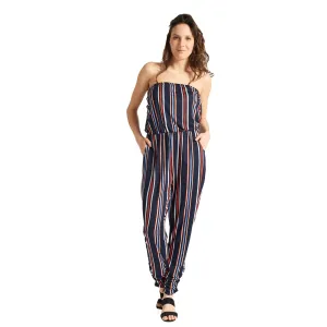 Sleeveless Multicolor Striped Jumpsuit