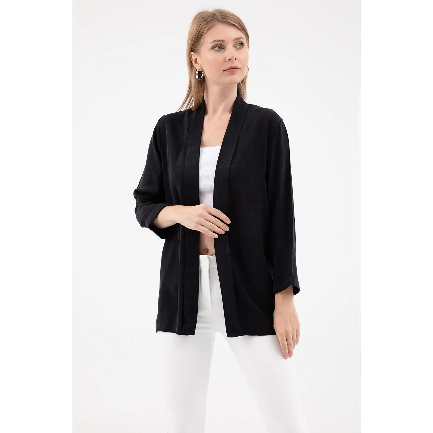 Smoked Black Shawl Jacket