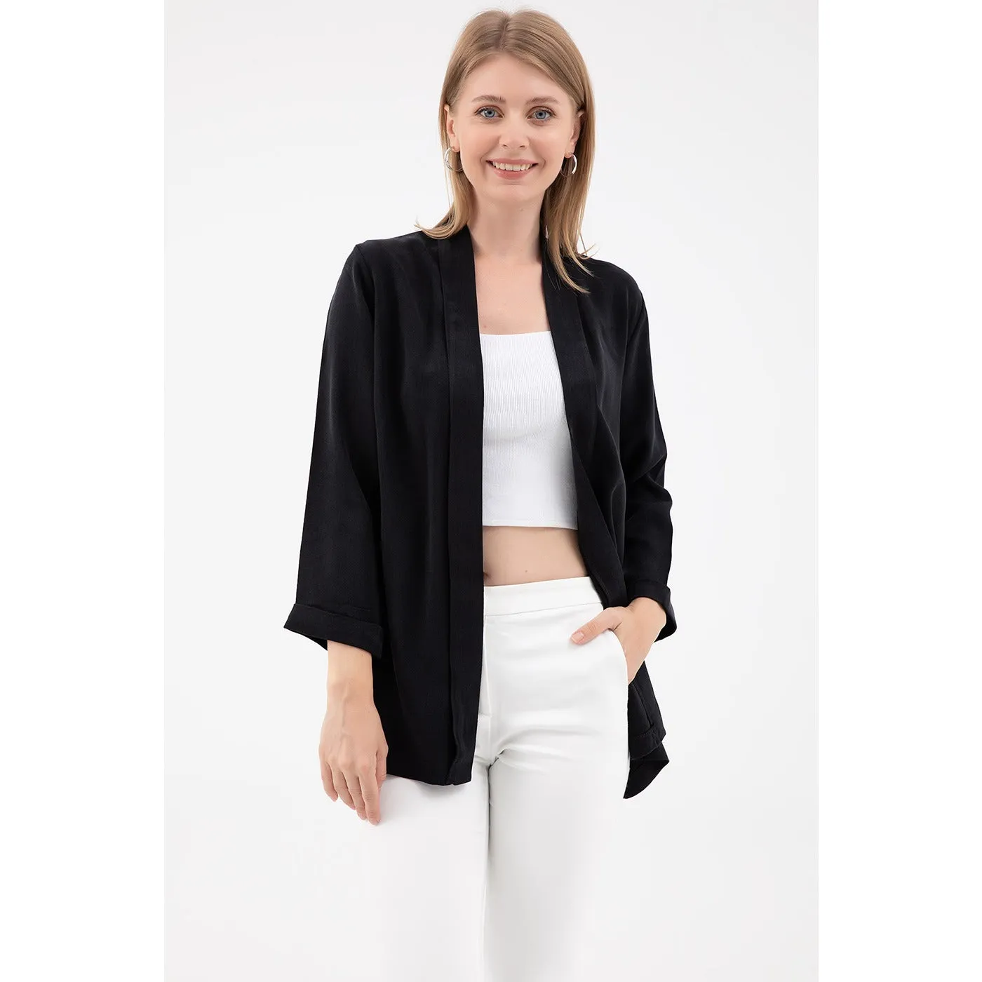 Smoked Black Shawl Jacket