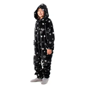 Snuggs Kids Blanket Onesie Black Stars Onesie