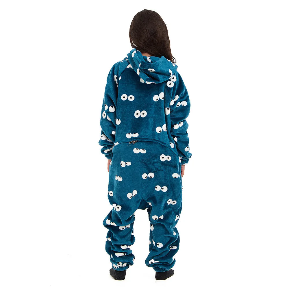 Snuggs Kids Blanket Onesie Petroleum Eyes