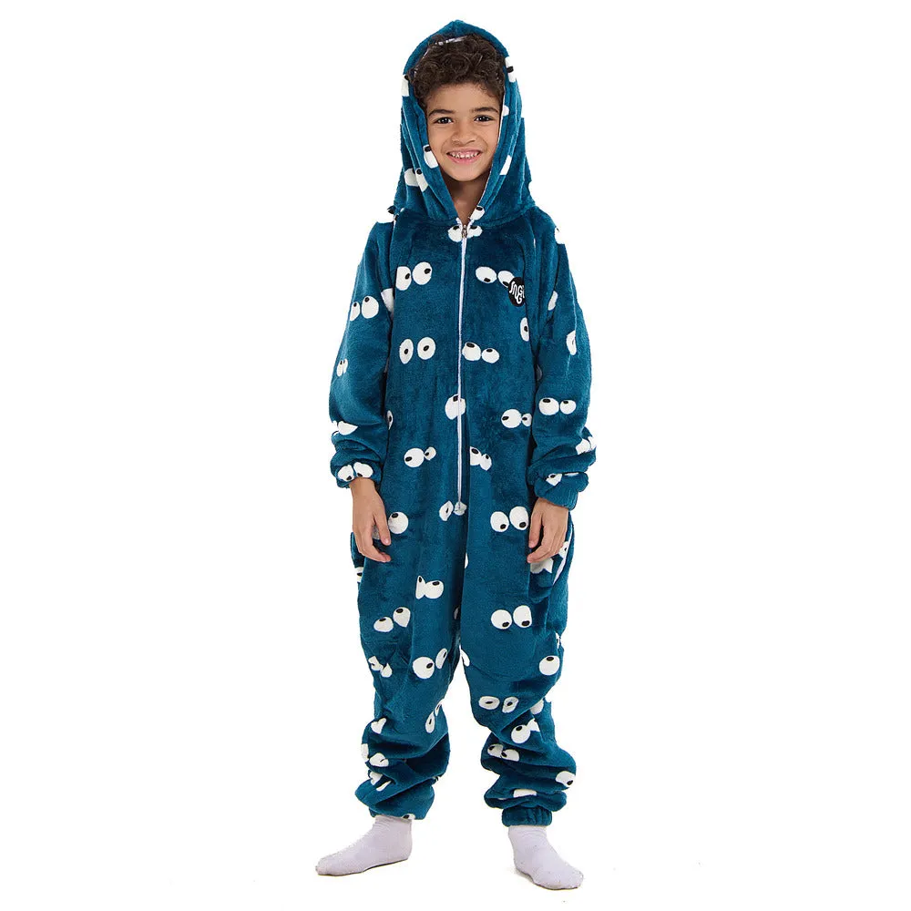 Snuggs Kids Blanket Onesie Petroleum Eyes