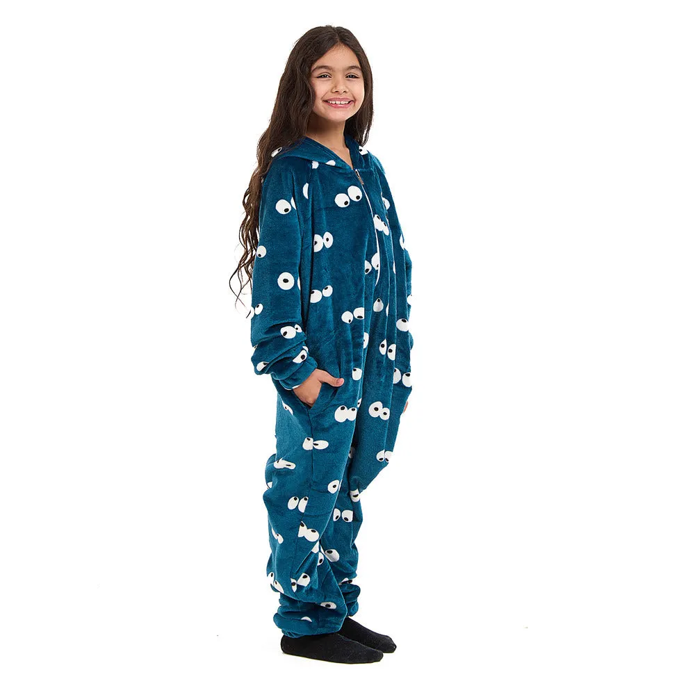 Snuggs Kids Blanket Onesie Petroleum Eyes