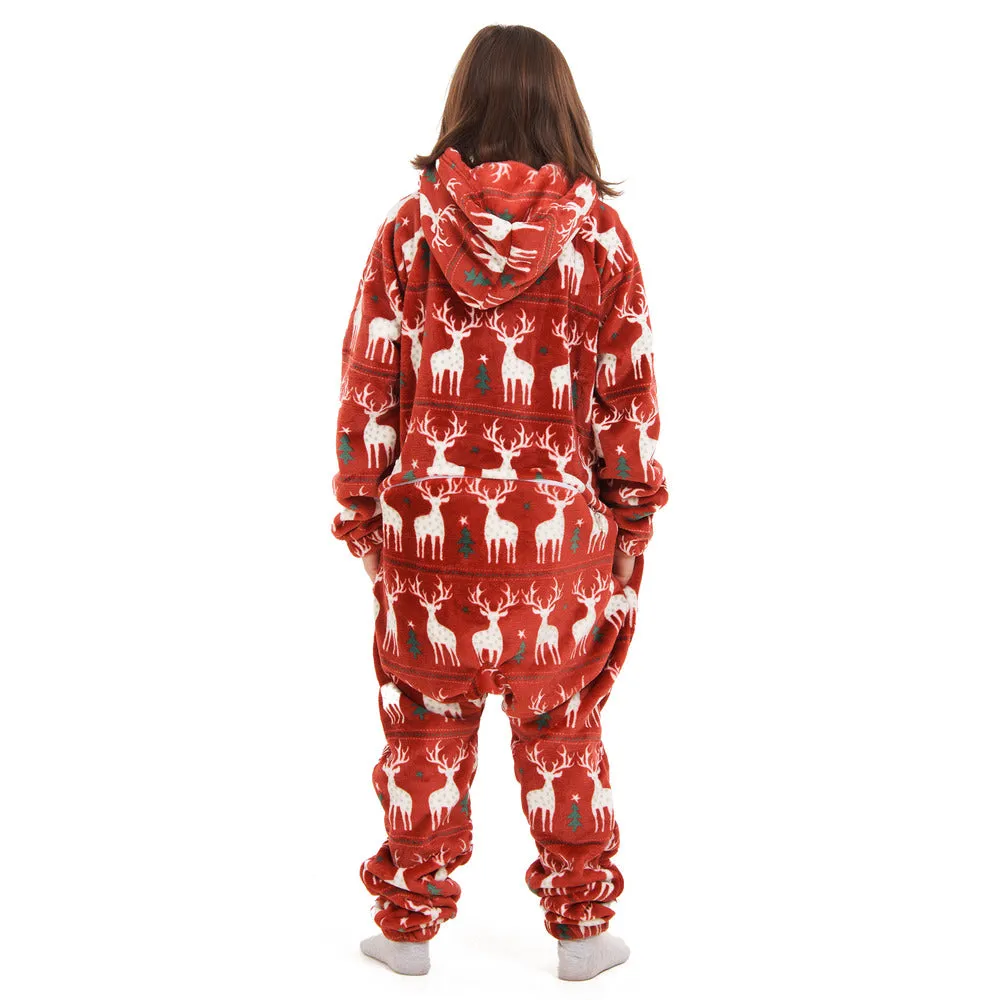 Snuggs Kids Blanket Onesie Red christmas