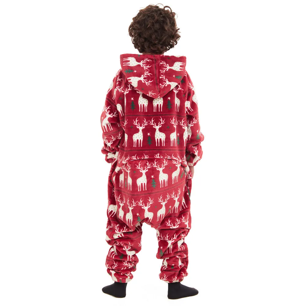 Snuggs Kids Blanket Onesie Red christmas