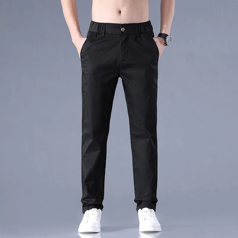 Soft Elastic Waist Breathable Lyocell Tencel Tapered Versatile Pants