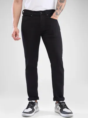 Spykar Black Regular Jeans For Men