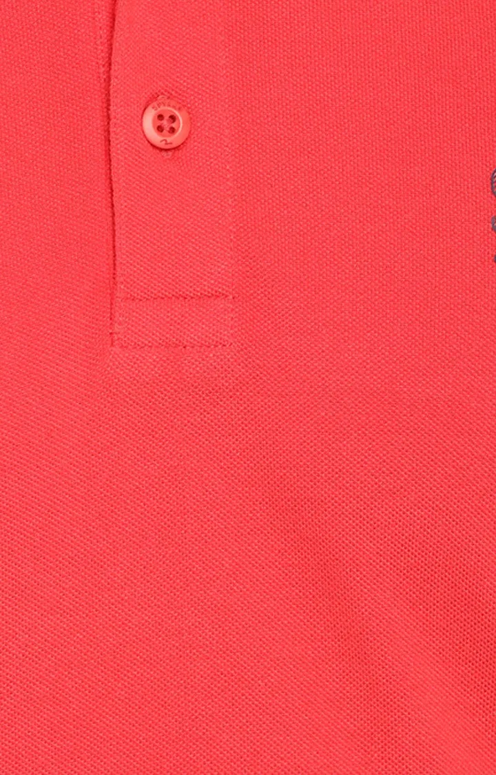 Spykar Coral Solid Slim Polo Fit T-Shirt