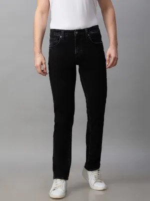 Spykar Men Black Cotton Comfort Fit Straight Fit Jeans (Ricardo)