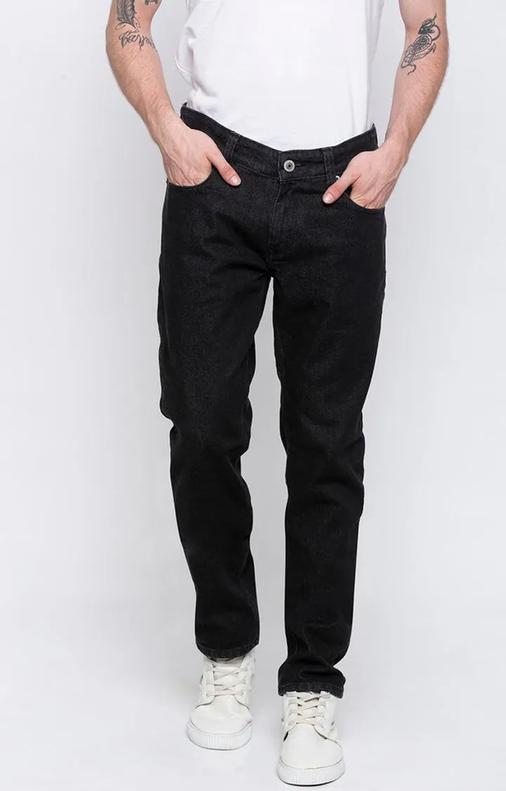 Spykar Men Black Cotton Slim Fit Narrow Length Jeans (Skinny)