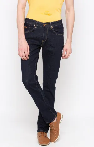 Spykar Men Blue Cotton Regular Fit Narrow Length Jeans (Rover)