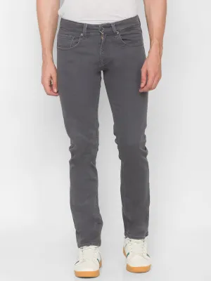 Spykar Men Grey Cotton Comfort Fit Straight Fit Jeans (Ricardo)