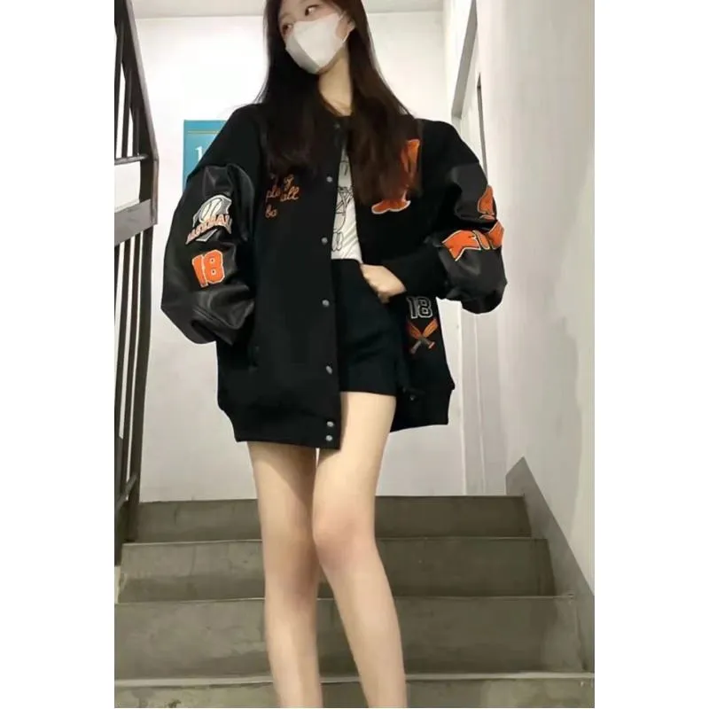 Street Style Casual Varsity Jacket