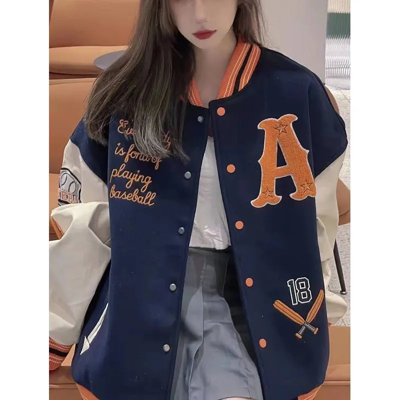 Street Style Casual Varsity Jacket