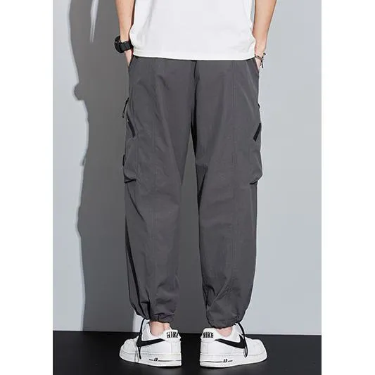 Street Style Loose Fit Bellows Pocket Wide Leg Cargo Pants