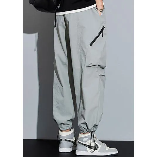 Street Style Loose Fit Bellows Pocket Wide Leg Cargo Pants