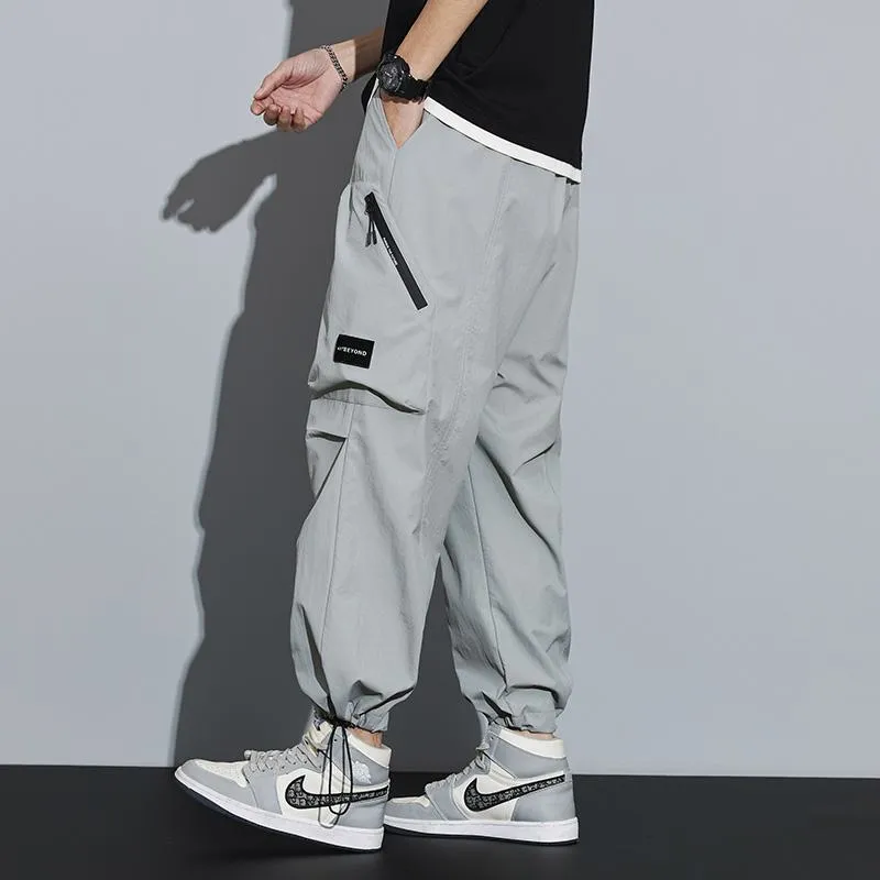 Street Style Loose Fit Bellows Pocket Wide Leg Cargo Pants