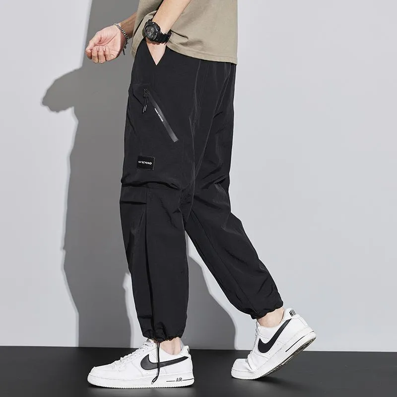 Street Style Loose Fit Bellows Pocket Wide Leg Cargo Pants